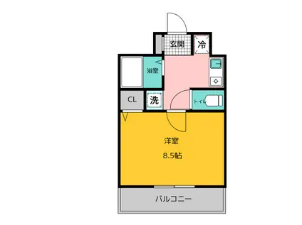 奈良屋グロリアス(1K/7階)の間取り写真