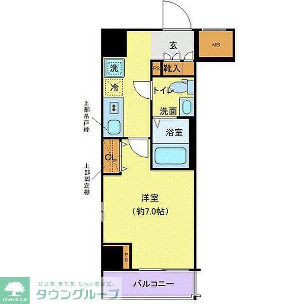 クレヴィスタ蒲田(1K/8階)の間取り写真