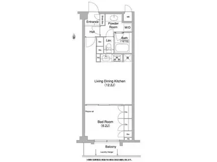 コンフォリア目黒長者丸(1LDK/2階)の間取り写真