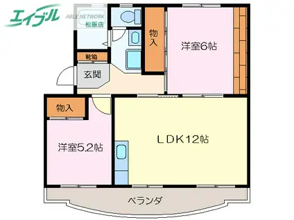 ファミリー久保山 II(2LDK/1階)の間取り写真