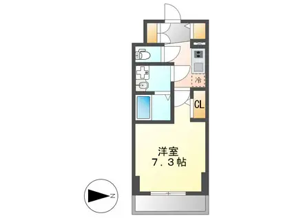 エスリード大須アヴェニュー(1K/13階)の間取り写真