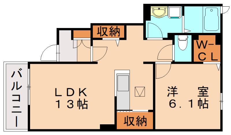 アルカディアII(1LDK/1階)の間取り写真