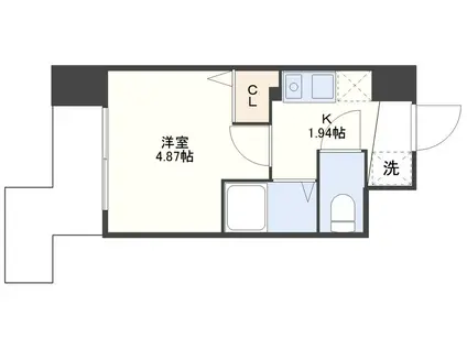 S-FORT長崎興善町(1K/10階)の間取り写真