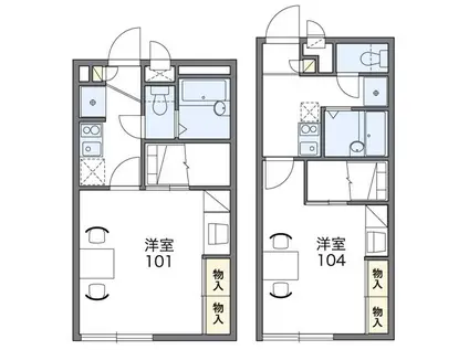 レオパレスPRIMROSE I(1K/2階)の間取り写真