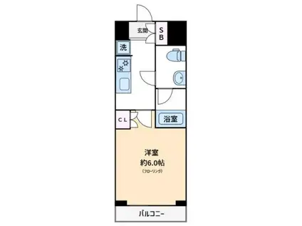 SIN-CITY板橋本町(1K/7階)の間取り写真