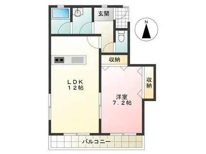 サード・グレース(1LDK/2階)の間取り写真