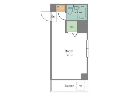 フラッツ松尾(ワンルーム/1階)の間取り写真