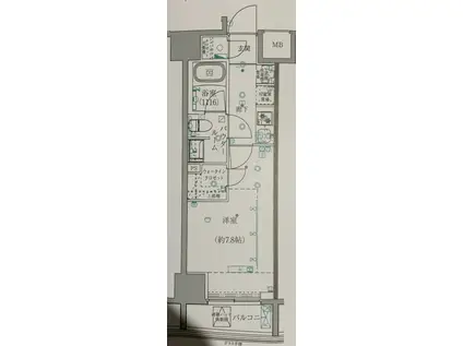アルテシモ コルソ(1K/13階)の間取り写真