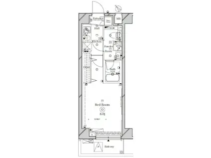 RAFFISTAR押上(1K/5階)の間取り写真