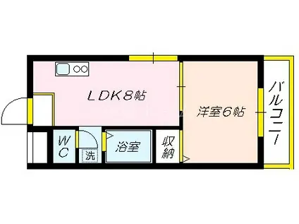 メゾンクレール(1LDK/3階)の間取り写真