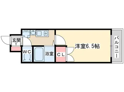 ブランシェ天満(1K/3階)の間取り写真