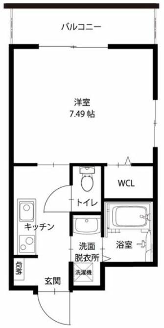 UNROOM(1K/4階)の間取り写真