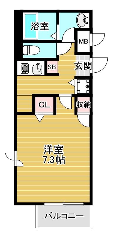 ダイドーメゾン大阪堂島(1K/7階)の間取り写真