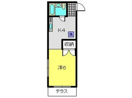 メゾンジュネス(1K/1階)の間取り写真