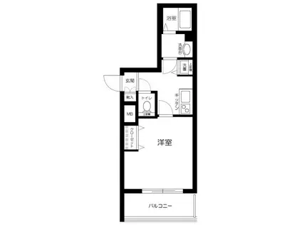 メゾン・ド・ヴィレ高輪(1K/6階)の間取り写真