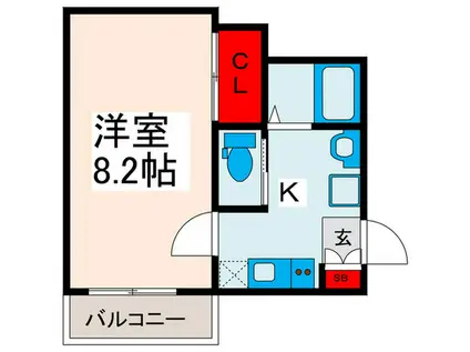 ミッキーハウス三河島(1K/2階)の間取り写真