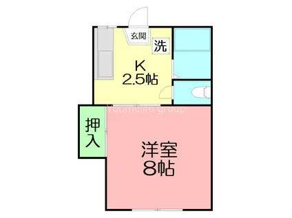 ラ・コート(1K/1階)の間取り写真