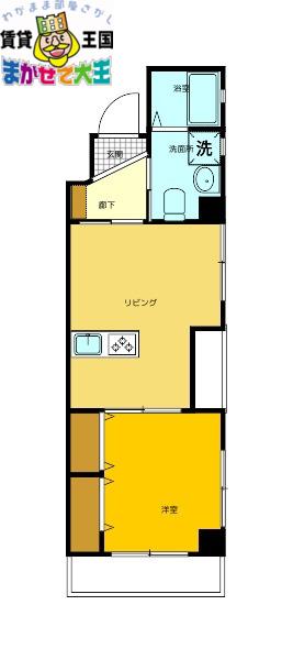 セント・ピュール(1LDK/3階)の間取り写真