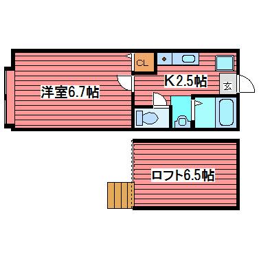 ウィズダム月寒中央(1K/1階)の間取り写真