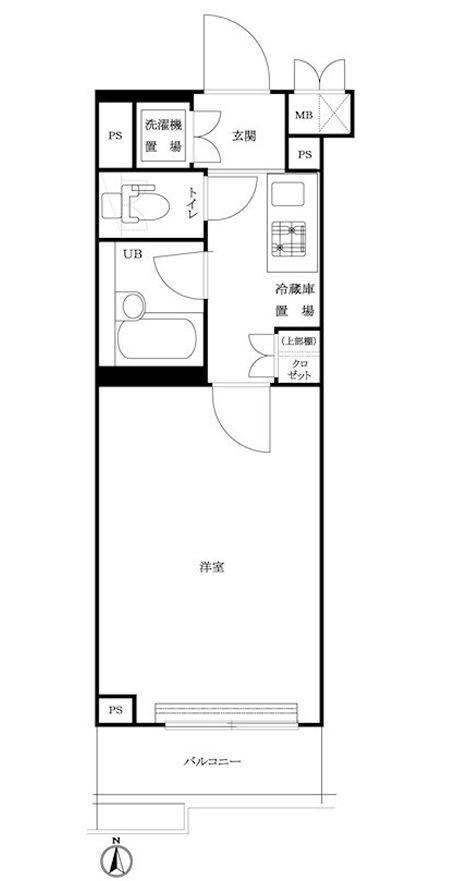 ルーブル練馬沼袋(1K/5階)の間取り写真