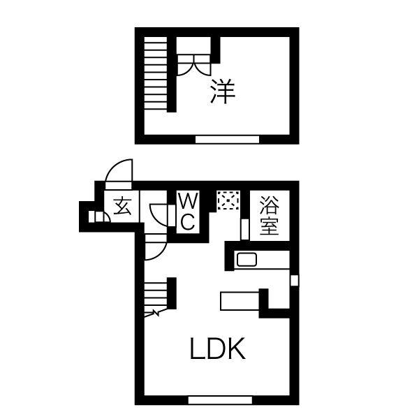 LEGANNEX N19(1LDK/2階)の間取り写真