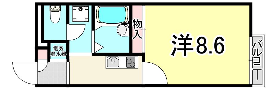 レオネクスト金楽寺(1K/1階)の間取り写真