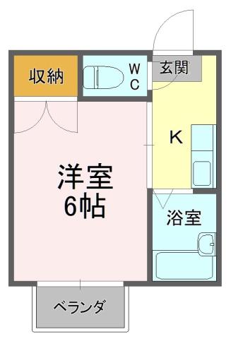 アストン(1K/3階)の間取り写真