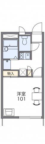 レオパレス徳重(1K/1階)の間取り写真