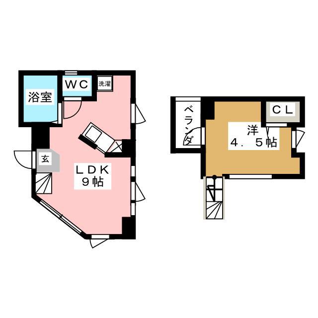 K・LOFTII(1LDK/2階)の間取り写真