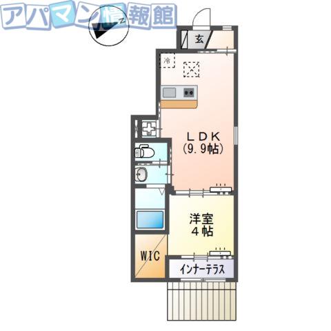 ウェル ビーイング(1LDK/1階)の間取り写真