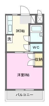 サンルート第一マンション(1DK/2階)の間取り写真
