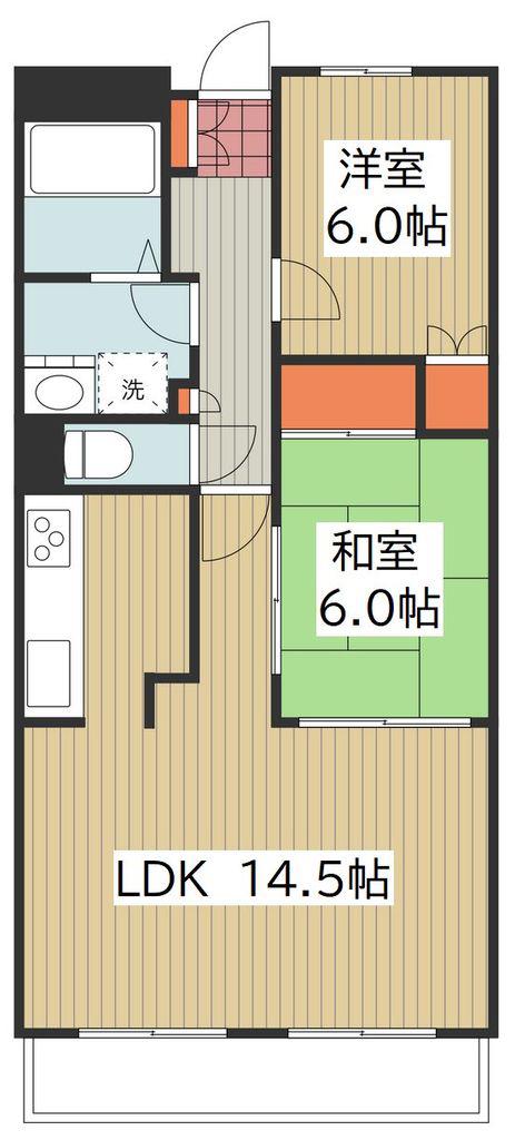 ステーションプラザII(2LDK/2階)の間取り写真