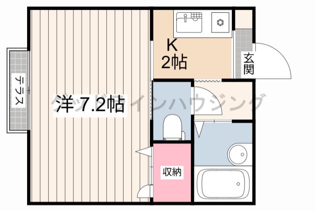 リベールやしろ(1K/1階)の間取り写真