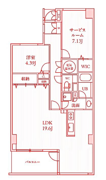 TLRレジデンス磯子駅前(1SLDK/3階)の間取り写真