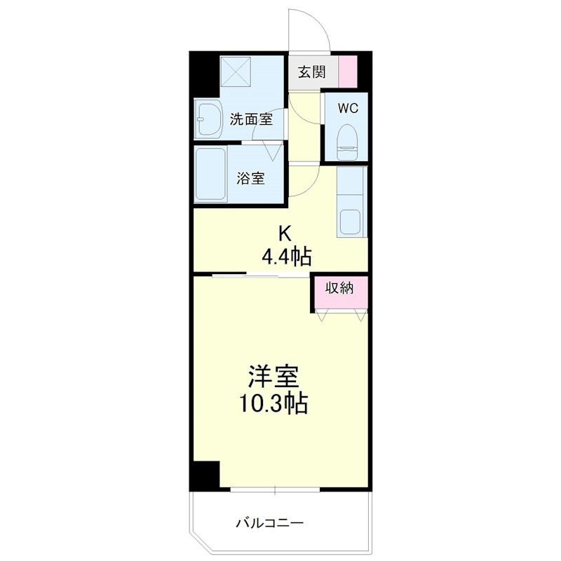 グレイス第8マンション(1DK/2階)の間取り写真