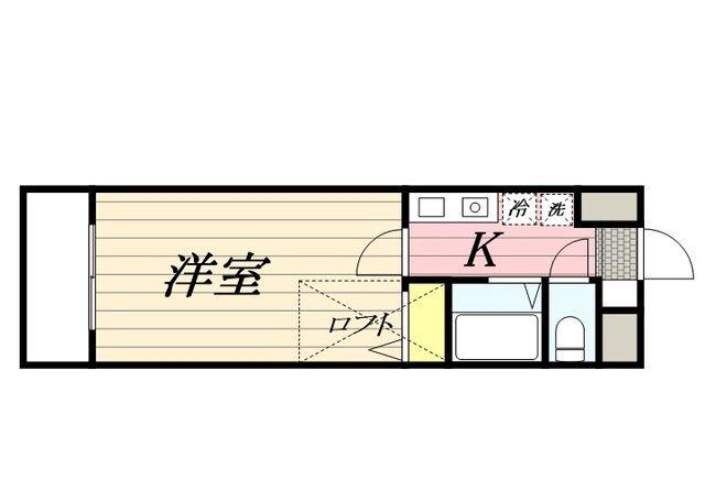 セレス香住ヶ丘II(1K/5階)の間取り写真