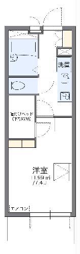 レオパレスアンフィールド(1K/1階)の間取り写真