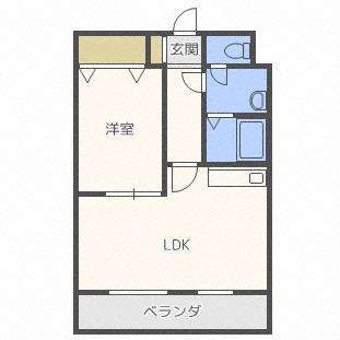 グランメールシルフィ(1LDK/2階)の間取り写真