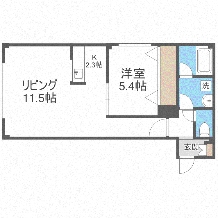 十三和MS(1LDK/3階)の間取り写真