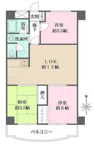 レトワールトキワ(3LDK/6階)の間取り写真