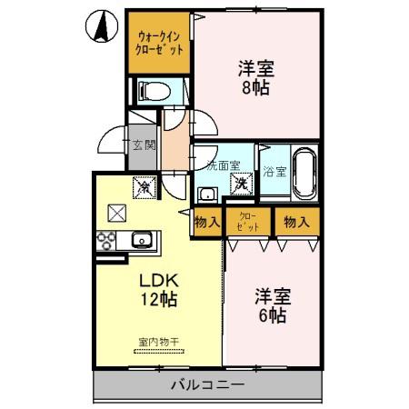 サンライズミナミ(2LDK/1階)の間取り写真