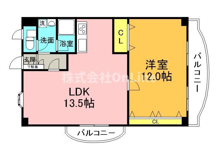 インフィールドハイツ(1LDK/7階)の間取り写真