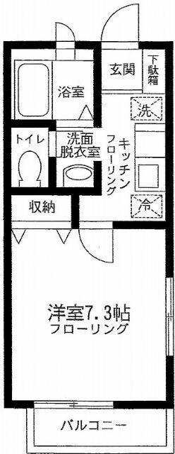 グレイシス東池袋C棟(1K/2階)の間取り写真