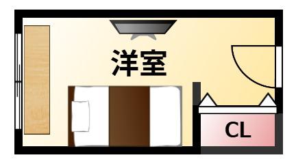 モテナプリーズ(ワンルーム/2階)の間取り写真