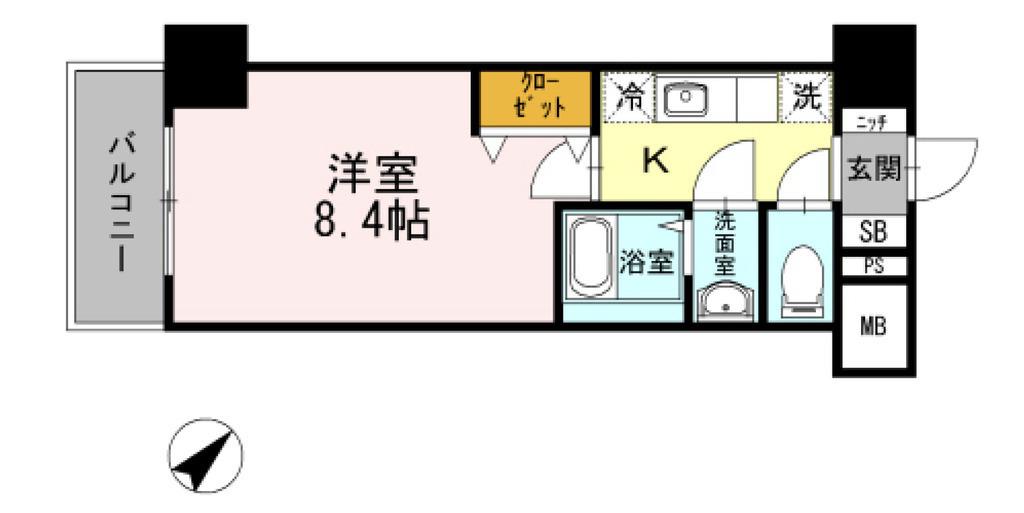 JPノイエ早稲田(1K/3階)の間取り写真