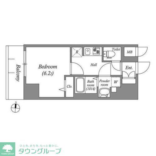N-STAGE両国(1K/7階)の間取り写真