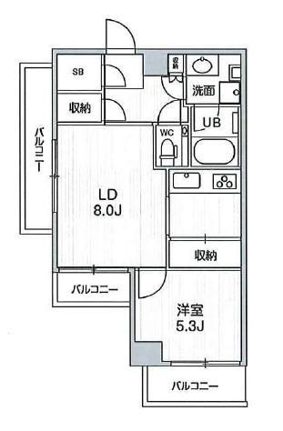 四谷坂町レジデンス(1LDK/3階)の間取り写真