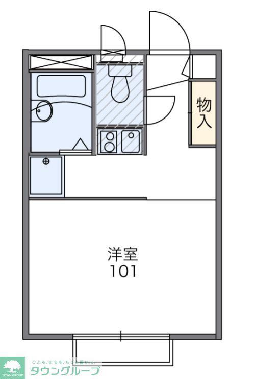 レオパレス緑町(1DK/1階)の間取り写真