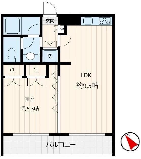セシーズイシイ13(1LDK/4階)の間取り写真
