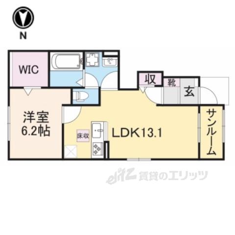 サンリットスクエア2(1LDK/1階)の間取り写真